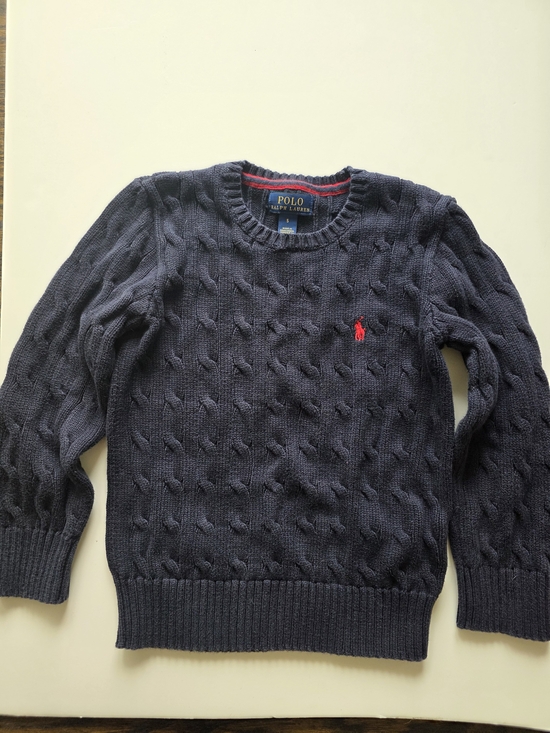 Polo Ralph Lauren Other - Polo by Ralph Lauren Navy Cable Crewneck Sweater with Red Pony